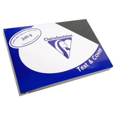 Paquet de 100 Couvertures reliure Text&Cover 240g A4 210x297 mm Noir - CLAIREFONTAINE