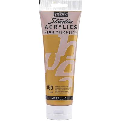Tube 250ml Peinture Acrylique Fine Haute Viscosité Or Riche - PÉBÉO