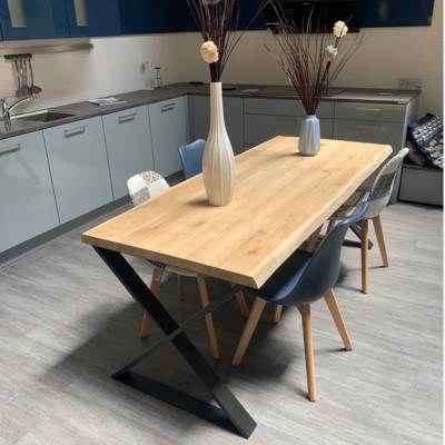 Plateau de table chêne rustique - 2,50x1m ép.40mm - Gedimat - SOTRINBOIS