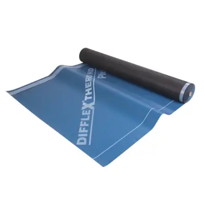 Ecran de sous-toiture Difflex Thermo P noir SK auto-adhésif polyester 1,5x50m - 1000003835 - Maxoutil