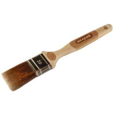 Brosse plate professionnelle spéciale vernis et lasure larg.38 mm sous pochette de 1 pièce - Gedimat - NESPOLI