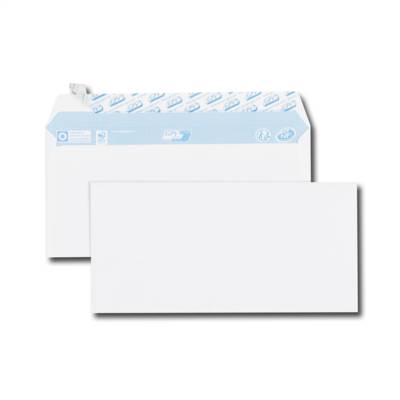 Boîte de 70 enveloppes blanches DL 110x220 80 g bande de protection - GPV