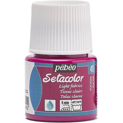 Flacon 45 ml Peinture Setacolor pour tissus clairs FUCHSIA - PÉBÉO