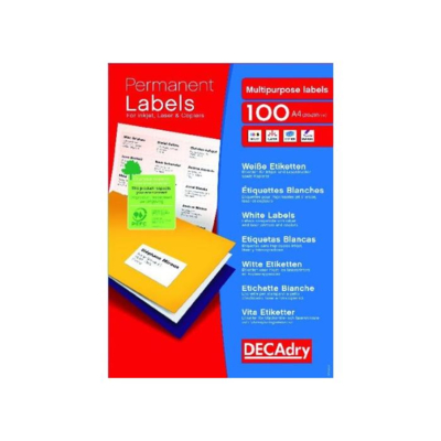 Boite 400 etiquettes blanches multi-usage 105 x 148,5 mm - Apli-Agipa