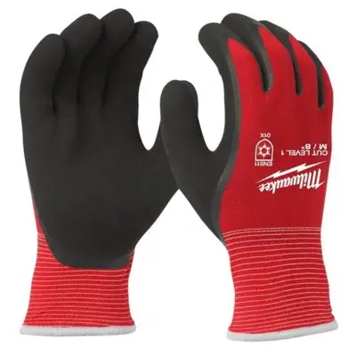 Gants hiver anti coupe niveau 1/A MILWAUKEE Taille M/8 - 4932471606