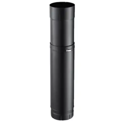 Zoom émaillé noir M Ø150 ENM POUJOULAT - 56150930 - CHEMINEES POUJOULAT