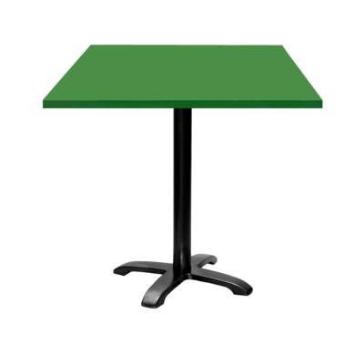 Table pied noir 70x70cm vert lime - intérieur - RestooTab