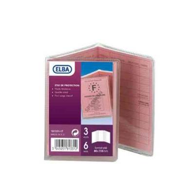 Etui transparent de protection 3 volets PVC 74 x 108 mm Permis de conduire - OXFORD