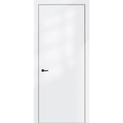 Bloc-porte alvéolaire OIA décor blanc satiné laqué Hui.70 à 100 mm - 204 X 93 cm - gauche poussant - Gedimat - VICAIMA
