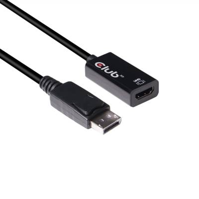 DisplayPort Adaptateur DisplayPort mâle HDMI Femelle Noir HDR 4K60Hz aktiv - CLUB 3D
