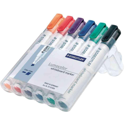 Étui de 6 marqueurs tableau blanc Lumocolor 351B - STAEDTLER