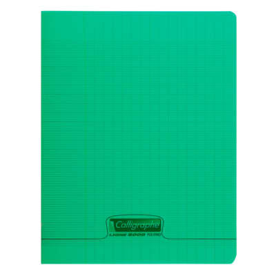 Cahier séyès 96 pages, 17 x 22cm, vert - Clairefontaine