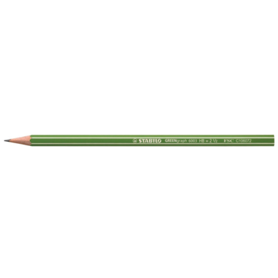 Crayon Graphite GREENGraph 100% FSC tête coupée HB - STABILO