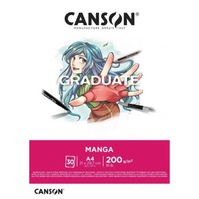 Bloc 30 Feuilles de Dessin GRADUATE Manga A4 200g - CANSON