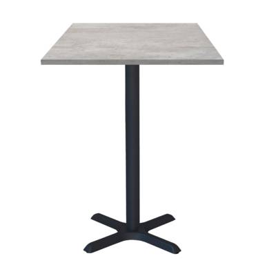 Mange-debout pied noir 60x60cm beton naturel - intérieur - RestooTab