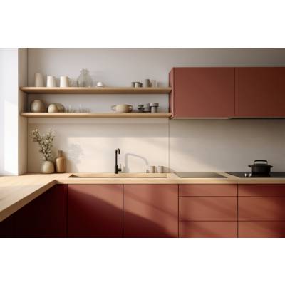 Plinthe de cuisine GLINA terracotta satin - H.14 x L.225 cm - Gedimat - BCD