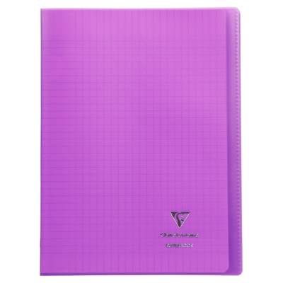 Cahier Protège-cahier Koverbook Piqué Polypro A4 96p séyès Violet Transparent - CLAIREFONTAINE