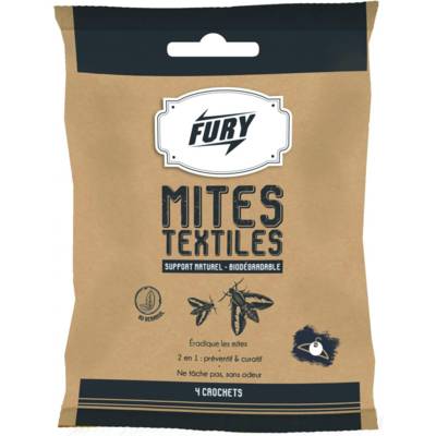 Etui de 4 Crochets Anti Mites Textiles - FURY