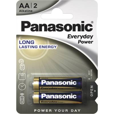 Pack de 2 Piles Alcalines Everyday Power Silver AA-LR6 1,5V - PANASONIC