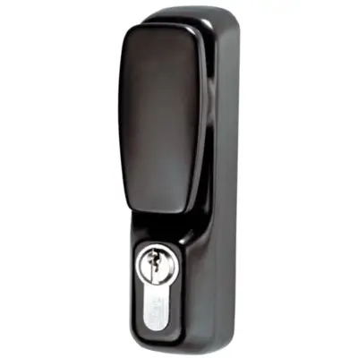 Ensemble bouton tirage fixe cylindre grand modèle ISEO Noir - 94013005 - CAVERS ISEO