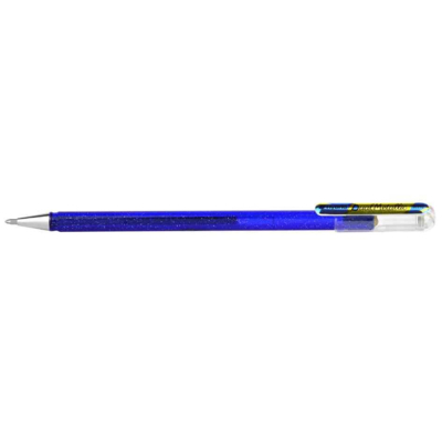 Stylo roller gel Hybrid Dual Metallic Glitter pointe moyenne bleu - Pentel