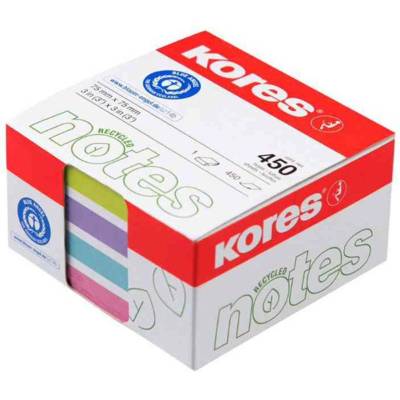 Bloc-note adhésif Recycling "Recycled Pastel Notes" - Kores