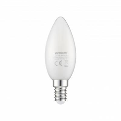 Ampoule led C35 flamme dépoli E14 4W 2700K 470LM - Gedimat - DEBFLEX