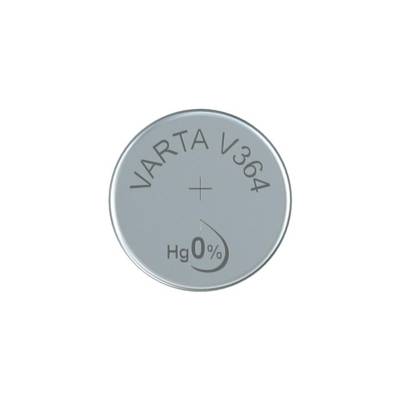 Pile oxyde argent pour montres, V364 (SR60) SR621SW 1,55 Volt - VARTA