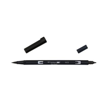 Feutre Dessin Double Pointe ABT Dual Brush Pen N15 noir - TOMBOW