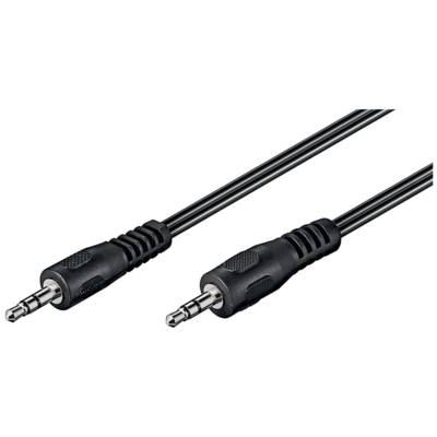 Câble audio stéréo Jack 3.5mm 3 Pin Mâle / Mâle 1,5m Noir - GOOBAY