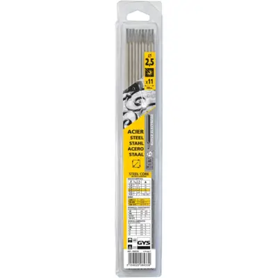 11 Électrodes rutiles E6013 Ø 2,5 - brochable - GYS - 084339