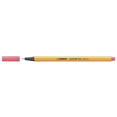 Stylo-Feutre POINT 88 Pointe Fine 0,4 mm Rouge FLUO - STABILO