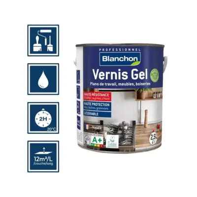 Vernis gel biosourcé chêne doré 2,5 litres - BLANCHON - 1052