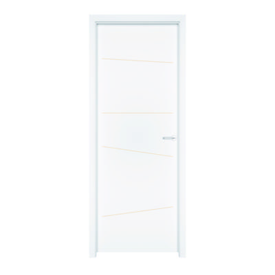 Bloc-porte alvéolaire NOVA gravé à peindre Hui.74 mm - 204 x 83 cm - Gedimat - ATELIER