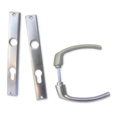 Ensemble alu porte étroite Ovalfiliz PRODIF - clé i - 30 mm - saillie réduite articulée - Inox F09 - 58/70 - BCA40197 - PRODIF SAS