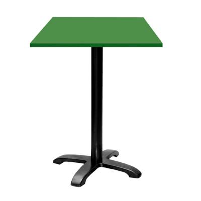 Mange-debout pied noir 60x60cm vert lime - intérieur - RestooTab