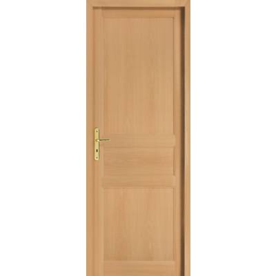 Bloc-porte bois exotique CLICHY ayous replaqué à recouvrement H.72 mm - 204 x 73 cm - gauche poussant - Serrure à penne dormant demi - Gedimat - MENUISERIES D'OLT