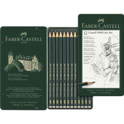 Crayon CASTELL 9000, kit Art de 12 - Faber-Castell