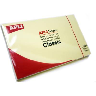 Bloc de 100 notes adhésif repositionnable 125x75 mm - Apli-Agipa