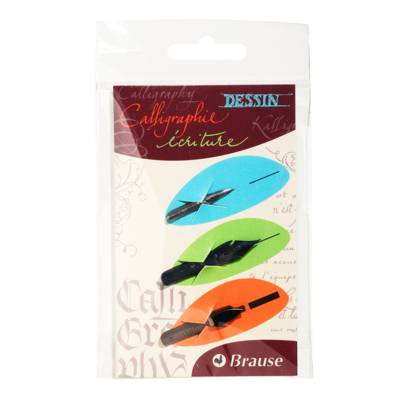 Pochette 3 plumes assortiment - BRAUSE CALLIGRAPHIE