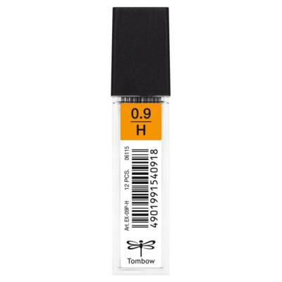 Etui de 12 Mines pour porte-mine pointe calibrée 0,9 mm dureté H - TOMBOW