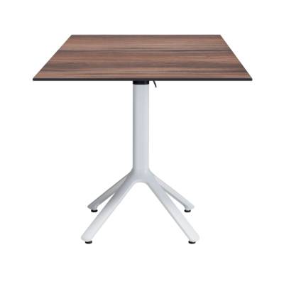 Table rabattable pied blanc 70x70cm chene montagne - terrasse - RestooTab