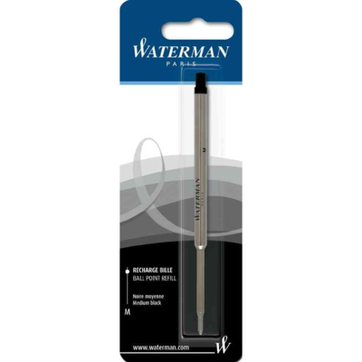Recharge Stylo Bille Standard Pointe Moyenne Noir - WATERMAN