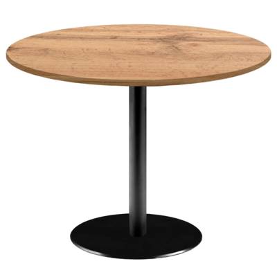 Table pied noir Ø120cm chene armor - intérieur - RestooTab