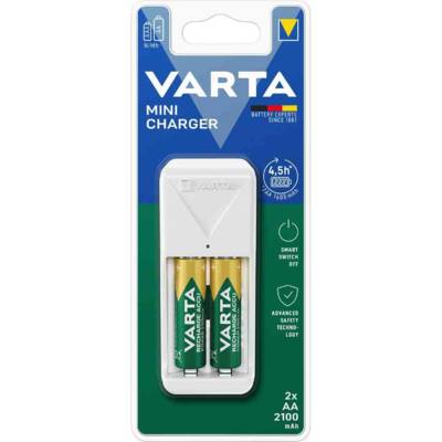 Chargeur Mini Charger, équipé de AAA, blanc - VARTA