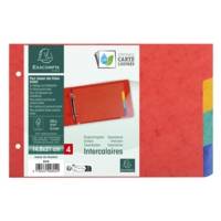 Intercalaires pour fiches bristol carte lustrée 225g 4 positions - A5 148x210mm - EXACOMPTA