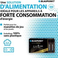 Paquet de 8 piles AAA alcalines PREMIUM - BLAUPUNKT