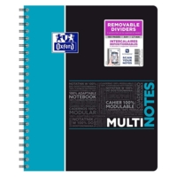 Cahier Spirale MULTINOTES A4+ 160P Perforées Lignées 90g avec Intercalaires - OXFORD