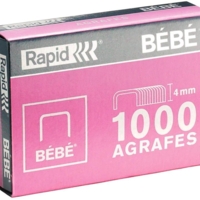 Lot de 4 bte 1000 agrafes Cuivrées BéBé bte Rose - Rapid