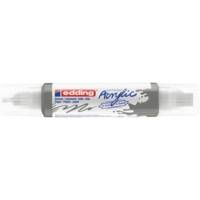 Marqueur acryl 3d dble pointe 5400 anthracite 2-3 mm, 5-10 mm - EDDING
